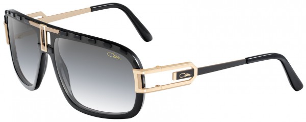Cazal Cazal 8014 Sunglasses, 001 Black-Gold/Grey Gradient lenses