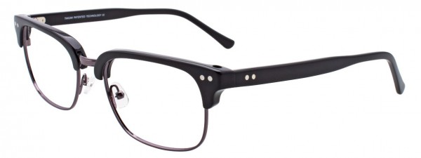 Takumi TK959 Eyeglasses, BLACK AND DARK SILVER
