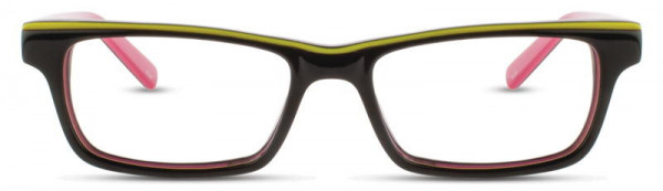 David Benjamin Honor Roll Eyeglasses, Black / Lime / Bubblegum