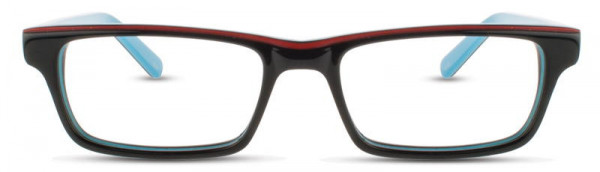 David Benjamin Honor Roll Eyeglasses, 2 - Black / Red / Sky