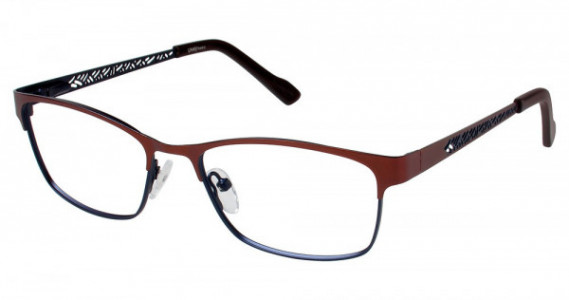 L'Amy Monique Eyeglasses, C02 BROWN/ BLUE