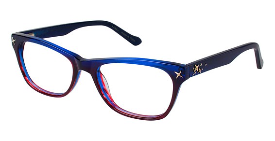 Nicole Miller Front Eyeglasses, C03 BLUE/RED