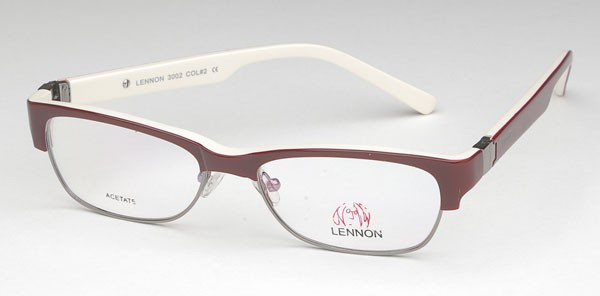John Lennon L3002 Eyeglasses, 2 - Merlot/Ivory