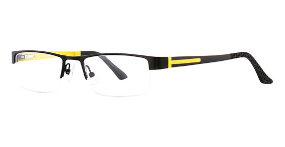 Smilen Eyewear 50 Eyeglasses, Black/Yellow
