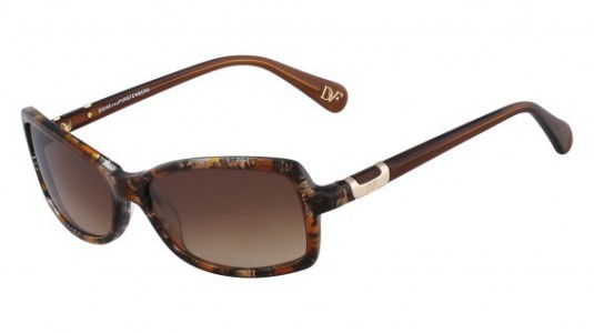 Diane Von Furstenberg DVF589S PHOEBE Sunglasses, 247 BROWN LEAVES