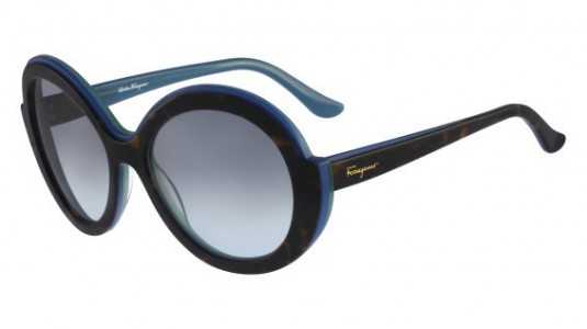 Ferragamo SF725S Sunglasses, 235 HAVANA BLUE