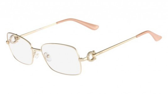 Ferragamo SF2133R Eyeglasses, (717) SHINY GOLD