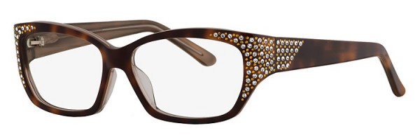 Caviar Caviar 6172 Eyeglasses, (16) Dark Tortoise w/Clear Crystal Stones w/Gold Accents