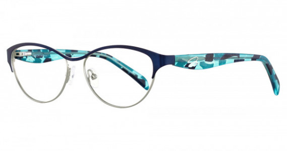 Marilyn Monroe MMO 142 Eyeglasses, 414 Semi Shiny Navy/ Shiny Silver