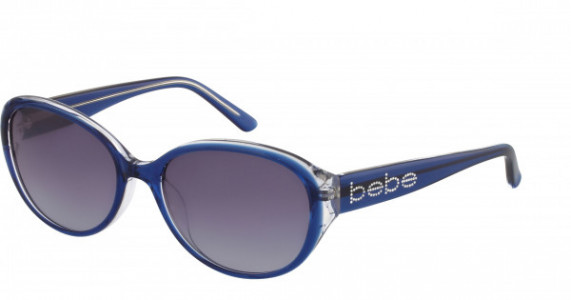 Bebe Eyes BB7124 Sunglasses, 414 Navy Crystal