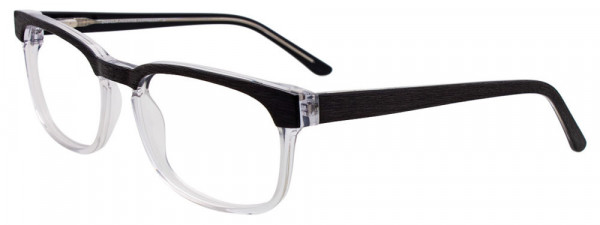 EasyClip EC333 Eyeglasses, 090 - Black & Clear