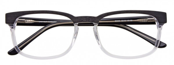 EasyClip EC333 Eyeglasses, 090 - Black & Crystal