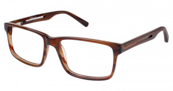 L'Amy Georges Eyeglasses, C03 BROWN HORN (Fade)