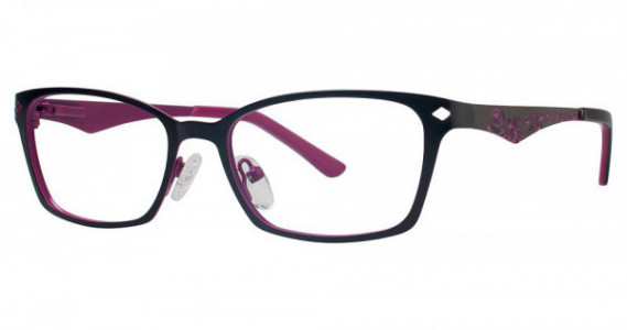 Fashiontabulous 10X237 Eyeglasses, Matte Black/Fuchsia
