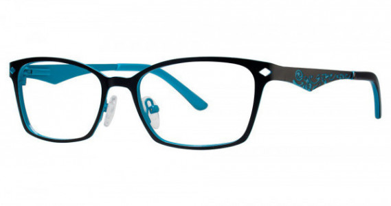 Fashiontabulous 10X237 Eyeglasses, Matte Black/Turquoise