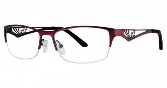 Genevieve PASSIONATE Eyeglasses, Matte Wine/Black
