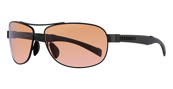 Serengeti Eyewear Norcia Sunglasses, Satin Black/Black (Polarized 555Nm)