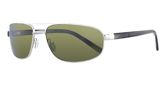 Serengeti Eyewear Livigno Sunglasses, Shiny Silver/Smoke Stripe (Polarized 555nm)