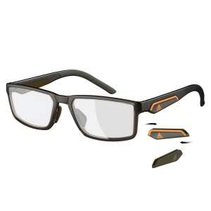 adidas AF41 Convertor Full Rim SPX Eyeglasses, 6052 brown matte
