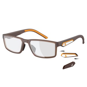 adidas AF41 Convertor Full Rim SPX Eyeglasses, 6054 brown matte