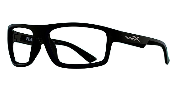 Wiley X WX PEAK Sunglasses, GLOSS BLACK (GREY SILVER FLASH LENS)