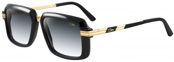 Cazal Cazal 6009 sun Sunglasses, 001 Shiny Black-Gold/Grey Gradient Lenses