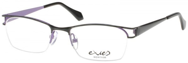 Exces Exces Montage 5007 Eyeglasses, SHINY GUNMETAL-PURPLE (455)