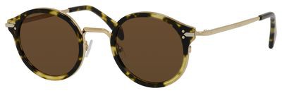 Celine Celine 41082/S Sunglasses, 0J1L(A6) Havana Green / Gold