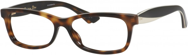 Christian Dior CD 3289 Eyeglasses, 0LWG Havana Ivory Black