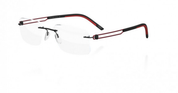 Silhouette Titan Profile 5357 Eyeglasses, 6060 Red Black