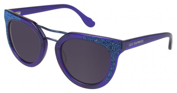 Lulu Guinness L123 Sunglasses, Indigo (BLU)