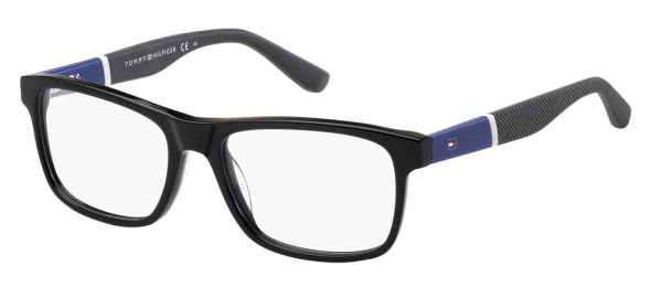 Tommy Hilfiger TH 1282 Eyeglasses, 0FMV BLACK/BLUE