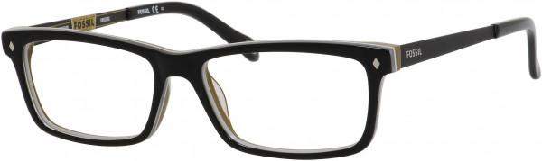 Fossil FOS 6032 Eyeglasses, 0UGY Black Khaki Black