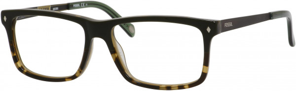 Fossil FOS 6033 Eyeglasses, 0UHI Green Havana Ruthenium