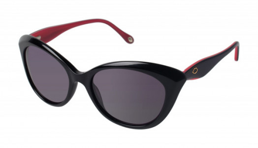Lulu Guinness L121 Sunglasses, Black/Red (BLK)