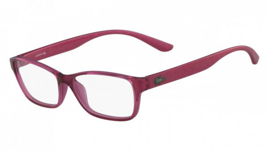 Lacoste L3803B MI Eyeglasses, (525) FUCHSIA WITH GLITTER TEMPLES