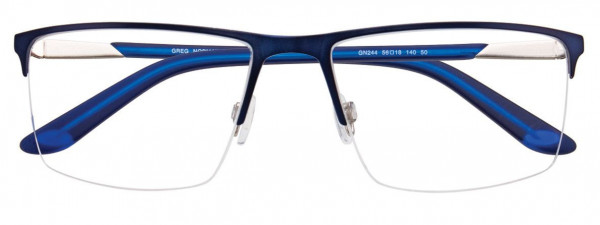 Greg Norman GN244 Eyeglasses, 050 - Satin Navy & Silver & Blue