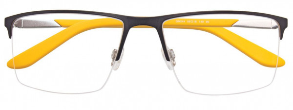 Greg Norman GN244 Eyeglasses, 090 - Satin Black & Silver & Yellow