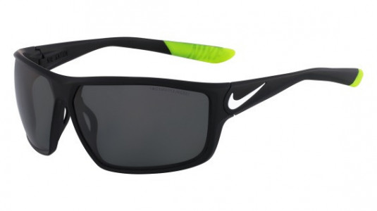 Nike NIKE IGNITION P EV0868 Sunglasses, (010) MATTE BLACK/WHITE WITH GREY  LENS