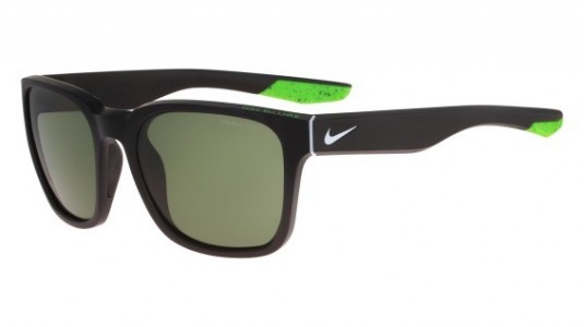 Nike NIKE RECOVER EV0874 Sunglasses, (002) MATTE BLACK/WOLF GY W GRN LENS