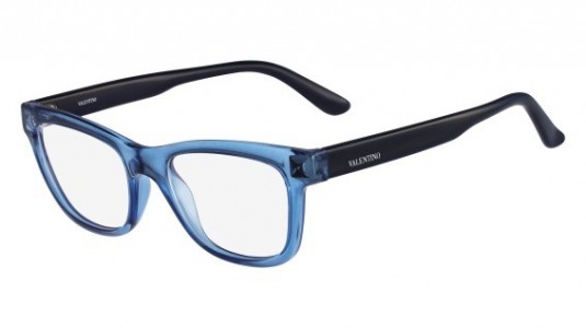 Valentino V2682 Eyeglasses, (419) TRANSPARENT BLUE