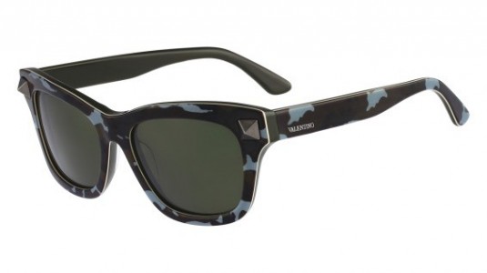 Valentino V656SC Sunglasses, (414) NUBE/ARMY GREEN