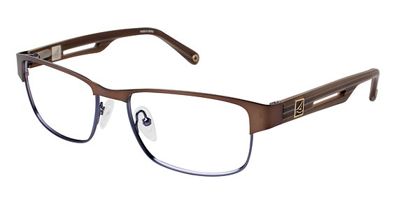 Sperry Top-Sider Assateague Eyeglasses, C02 DARK BROWN/NAVY