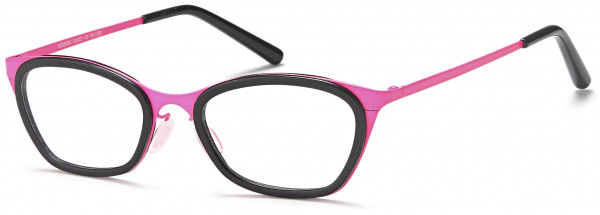 Menizzi M3065K Eyeglasses, 02-Black/Pink