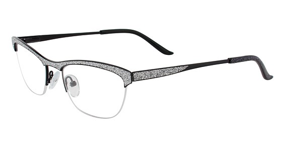 Café Boutique CB1001 Eyeglasses, C-2 Silver Glitter/Onyx