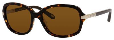 Fossil Fossil 2010/P/S Sunglasses, CU5P(Y2) Black Amber Crystal