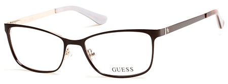 Guess GU-2516 Eyeglasses, 048 - Shiny Dark Brown