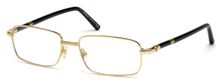 Montblanc MB-0475 Eyeglasses, 030 - Shiny Endura Gold