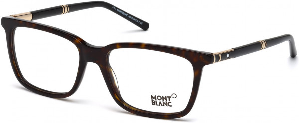 Montblanc MB0489 Eyeglasses, 052 - Dark Havana