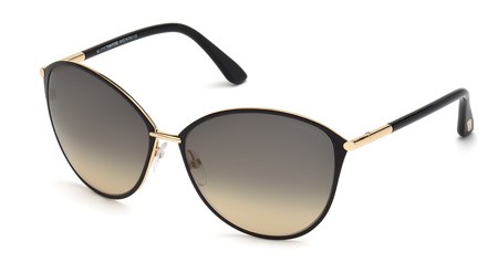 Tom Ford PENELOPE Sunglasses, 28B - Shiny Rose Gold / Gradient Smoke
